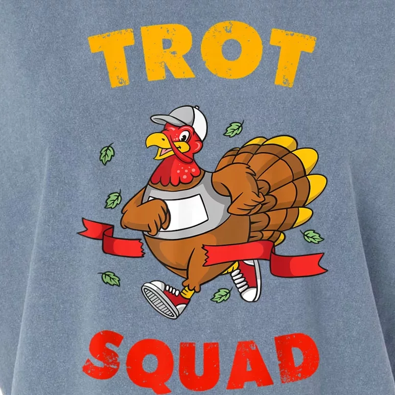 5k Thanksgiving Running Trot Squad Marathon Turkey Costume Garment-Dyed Women's Muscle Tee