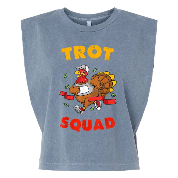 5k Thanksgiving Running Trot Squad Marathon Turkey Costume Garment-Dyed Women's Muscle Tee