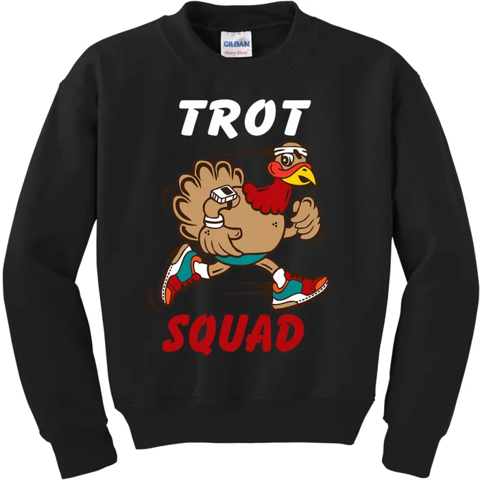 5k Thanksgiving Running Marathon Turkey Trot Squad Costume Kids Sweatshirt