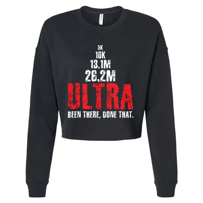 5k To Ultra Running Marathon Trail Runner Cropped Pullover Crew