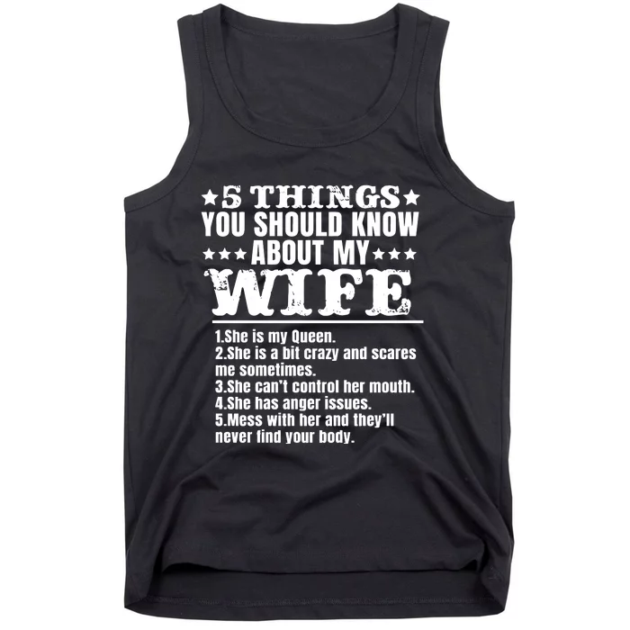 5 Things You Should Know About My Wife Tank Top