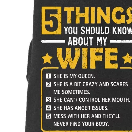 5 Things You Should Know About My Wife Funny Mommy Doggie 3-End Fleece Hoodie