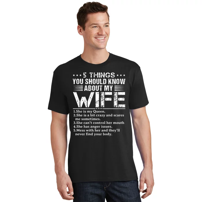 5 Things You Should Know About My Wife Husband T-Shirt