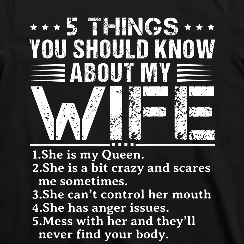 5 Things You Should Know About My Wife Husband T-Shirt