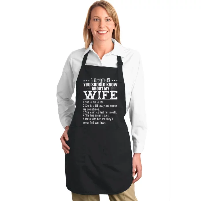 5 Things You Should Know About My Wife Full-Length Apron With Pocket