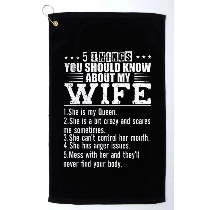 5 Things You Should Know About My Wife Platinum Collection Golf Towel