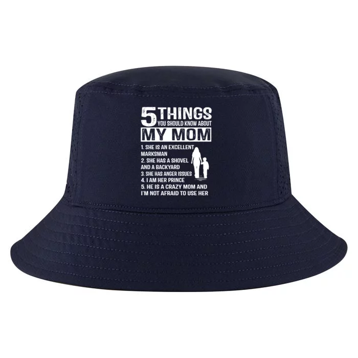 5 Things You Should Know About My Mom Funny Gift Cool Comfort Performance Bucket Hat