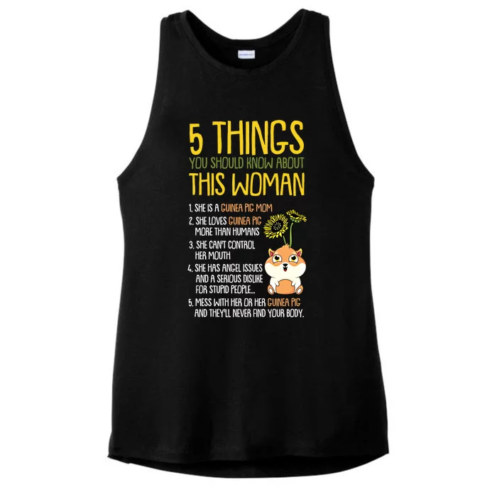 5 Things You Should Know About This Guinea Pig Mom Funny Gift Ladies Tri-Blend Wicking Tank