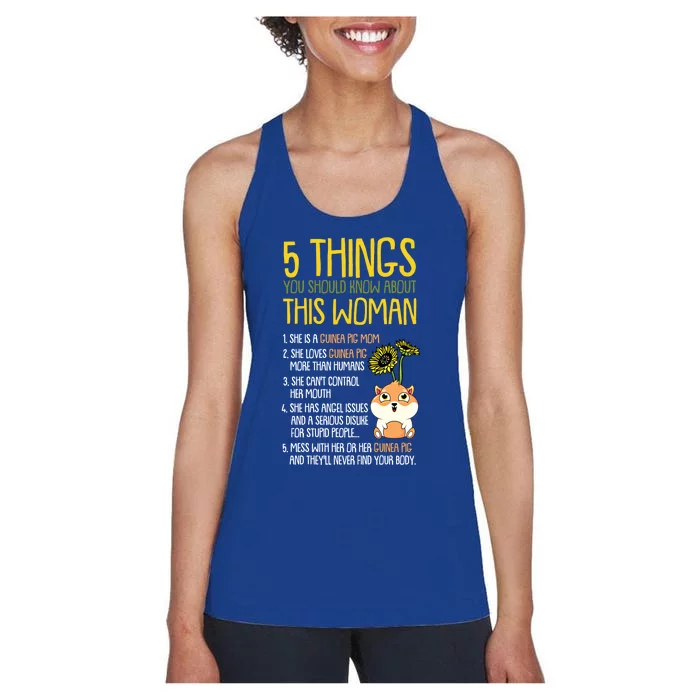 5 Things You Should Know About This Guinea Pig Mom Funny Gift Women's Racerback Tank