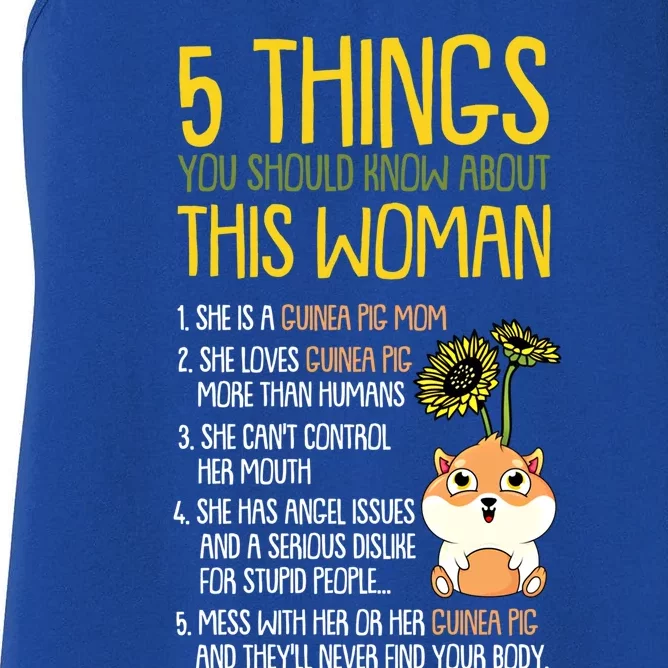 5 Things You Should Know About This Guinea Pig Mom Funny Gift Women's Racerback Tank