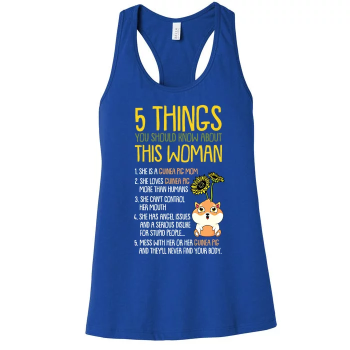 5 Things You Should Know About This Guinea Pig Mom Funny Gift Women's Racerback Tank