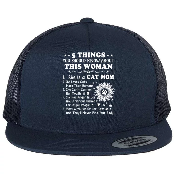 5 Things You Should Know About This She Is A Cat Mom Gift Flat Bill Trucker Hat