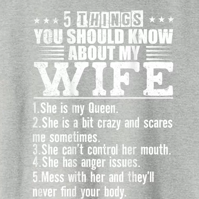 5 Things You Should Know About My Wife Women's Crop Top Tee