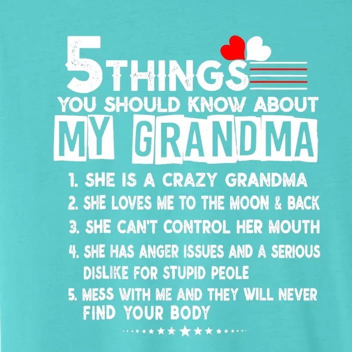 5 Things You Should Know About My Grandma Funny Mother's Day ChromaSoft Performance T-Shirt