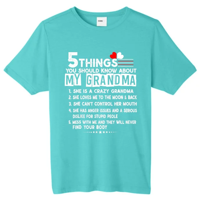 5 Things You Should Know About My Grandma Funny Mother's Day ChromaSoft Performance T-Shirt