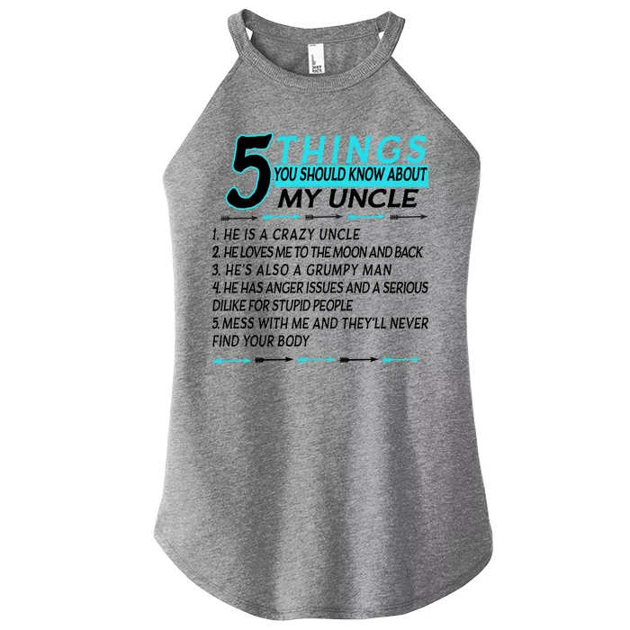 5 Things You Should Know About My Uncle Funny Women’s Perfect Tri Rocker Tank