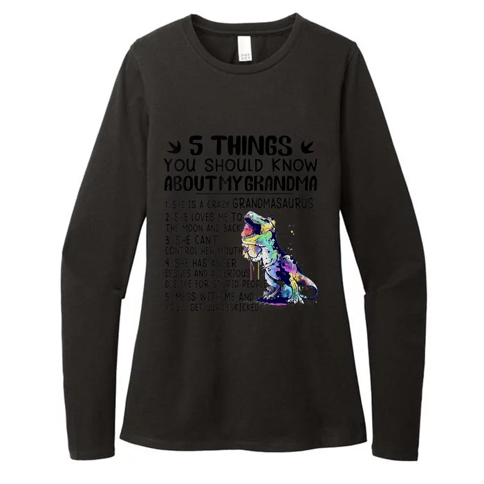 5 Things You Should Know About My Grandma Tie Dye Dinosaur Womens CVC Long Sleeve Shirt