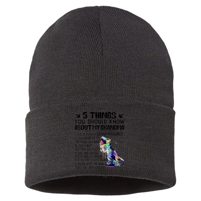 5 Things You Should Know About My Grandma Tie Dye Dinosaur Sustainable Knit Beanie