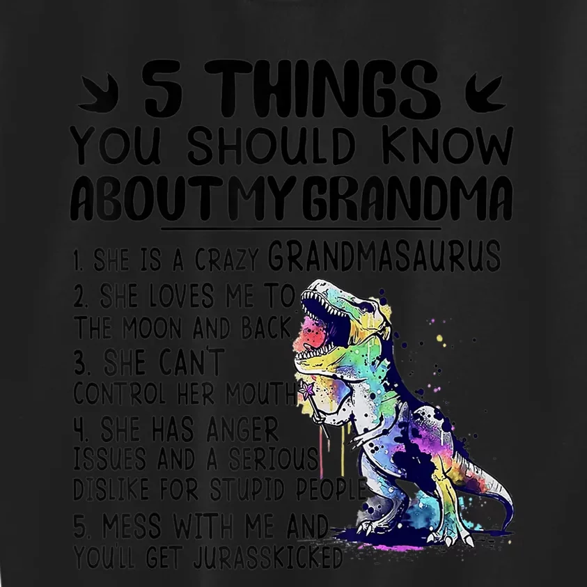 5 Things You Should Know About My Grandma Tie Dye Dinosaur Kids Sweatshirt