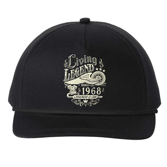 55th vintage Birthday 55 Living Legend Never Die 1968 Birthday Snapback Five-Panel Rope Hat