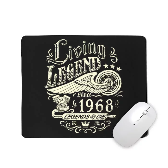 55th vintage Birthday 55 Living Legend Never Die 1968 Birthday Mousepad