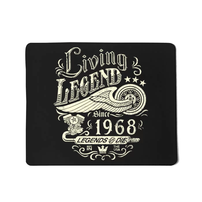 55th vintage Birthday 55 Living Legend Never Die 1968 Birthday Mousepad