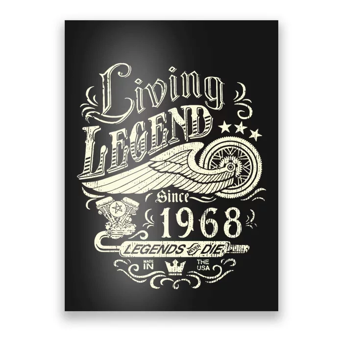 55th vintage Birthday 55 Living Legend Never Die 1968 Birthday Poster