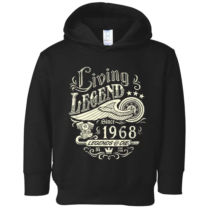 55th vintage Birthday 55 Living Legend Never Die 1968 Birthday Toddler Hoodie