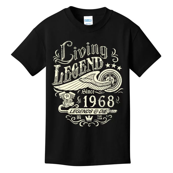 55th vintage Birthday 55 Living Legend Never Die 1968 Birthday Kids T-Shirt