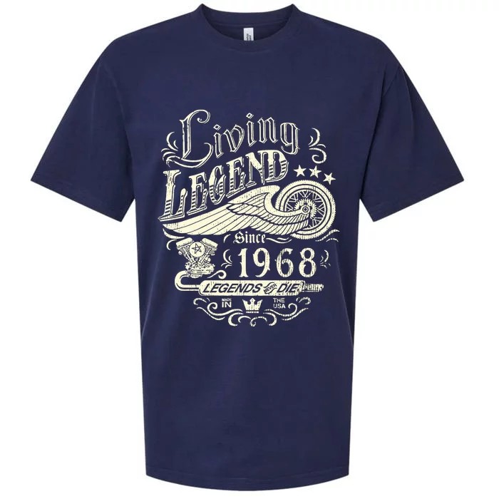 55th vintage Birthday 55 Living Legend Never Die 1968 Birthday Sueded Cloud Jersey T-Shirt