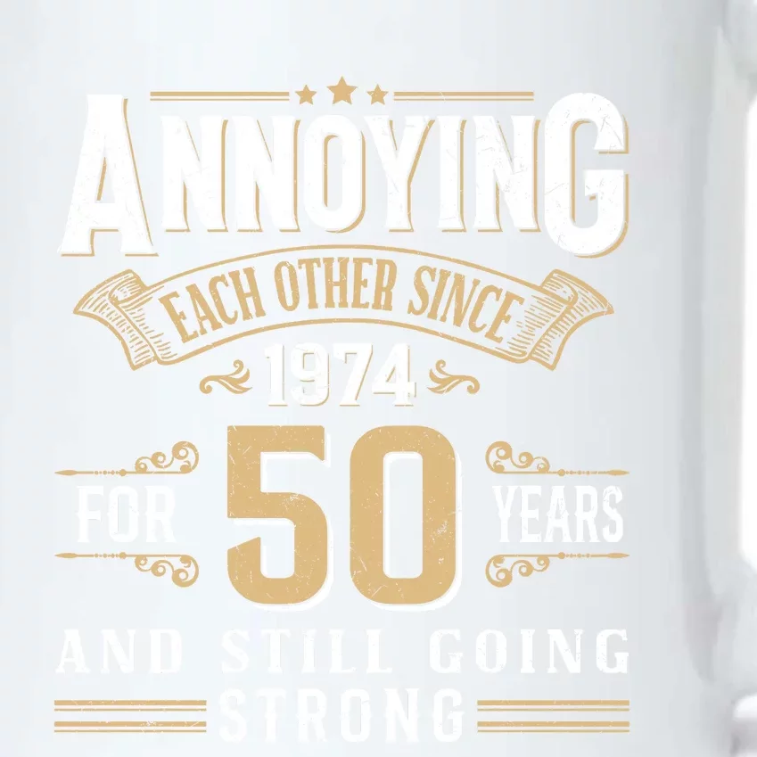 50th Wedding Anniversary Annoying Each Other Since 1974 Black Color Changing Mug