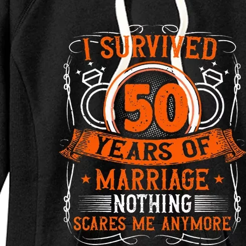 50th Wedding Anniversary 50 Years Married Husband & Wife Women's Fleece Hoodie