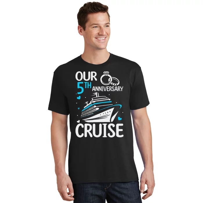 5th Wedding Anniversary Cruise Celebration T-Shirt