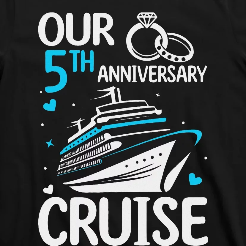 5th Wedding Anniversary Cruise Celebration T-Shirt