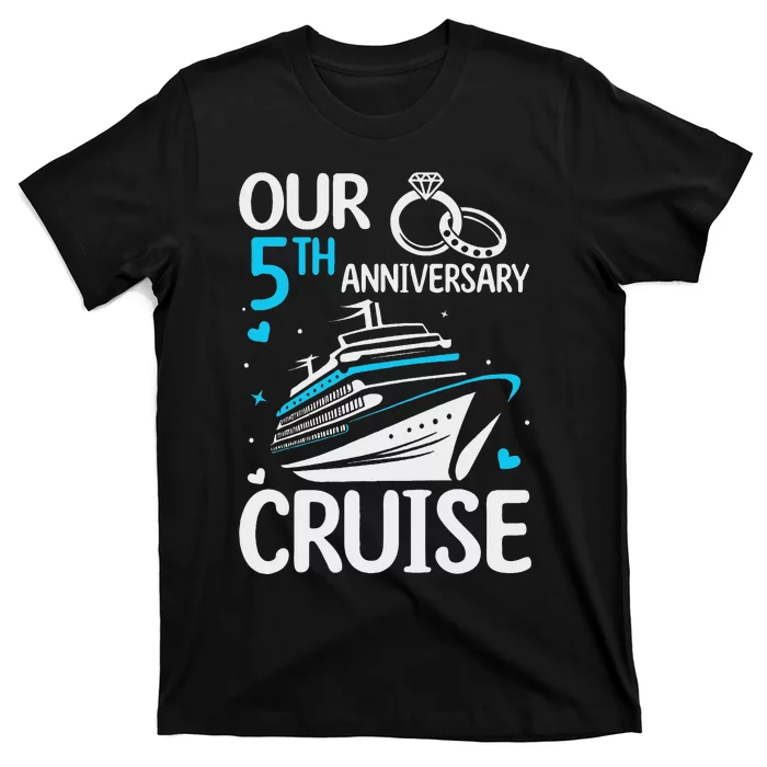 5th Wedding Anniversary Cruise Celebration T-Shirt