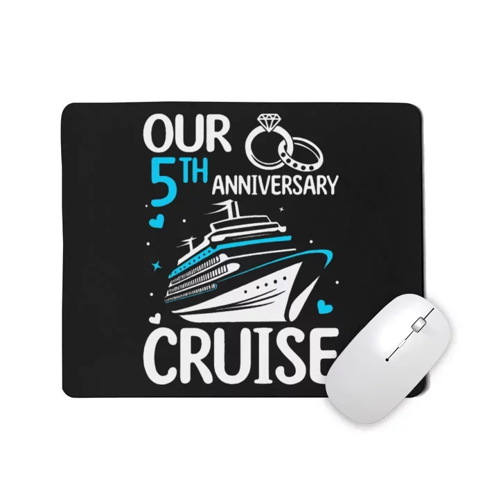 5th Wedding Anniversary Cruise Celebration Mousepad