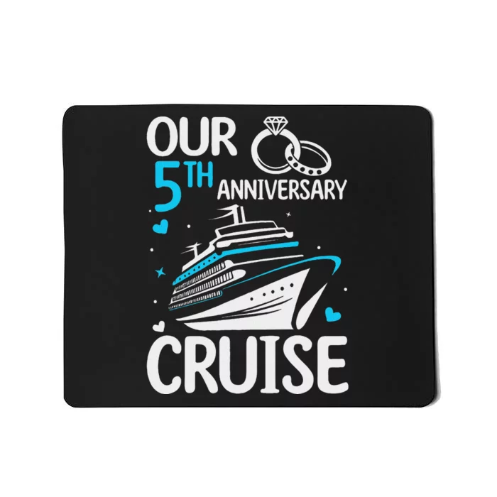 5th Wedding Anniversary Cruise Celebration Mousepad