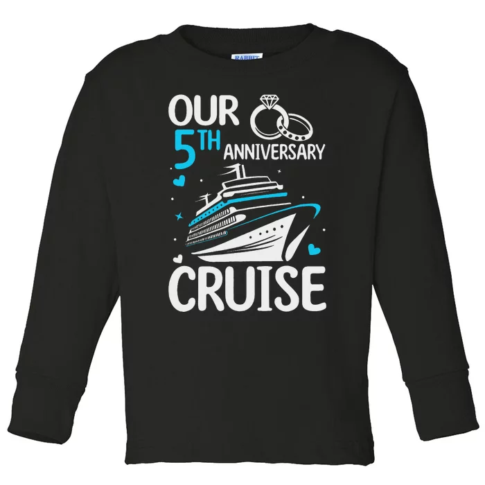 5th Wedding Anniversary Cruise Celebration Toddler Long Sleeve Shirt