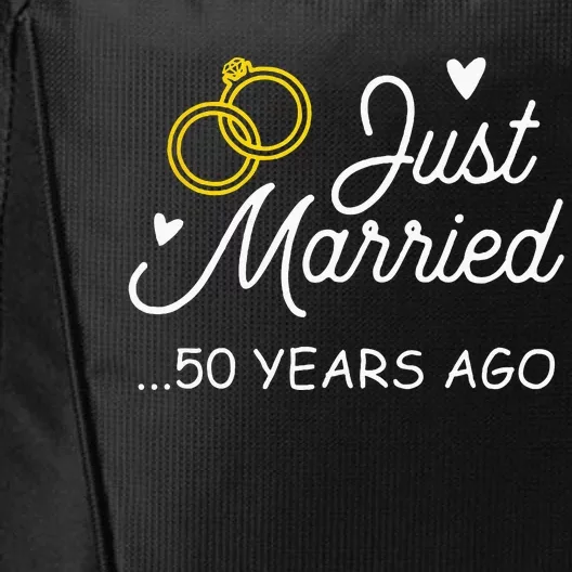 50th Wedding Anniversary Just Married 50 Years Ago City Backpack