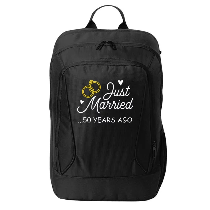 50th Wedding Anniversary Just Married 50 Years Ago City Backpack