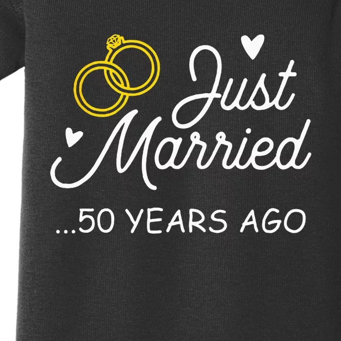 50th Wedding Anniversary Just Married 50 Years Ago Baby Bodysuit