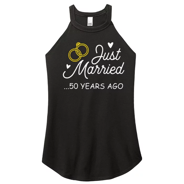 50th Wedding Anniversary Just Married 50 Years Ago Women’s Perfect Tri Rocker Tank