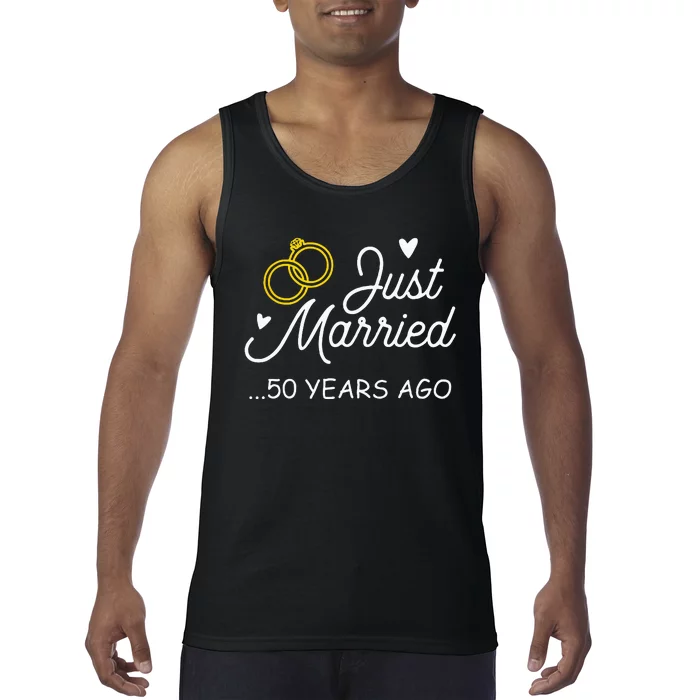 50th Wedding Anniversary Just Married 50 Years Ago Tank Top