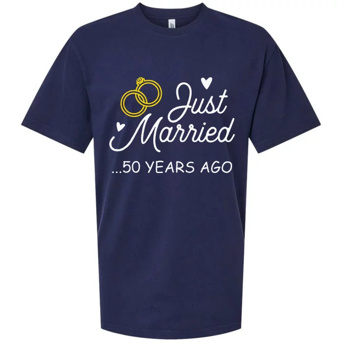 50th Wedding Anniversary Just Married 50 Years Ago Sueded Cloud Jersey T-Shirt