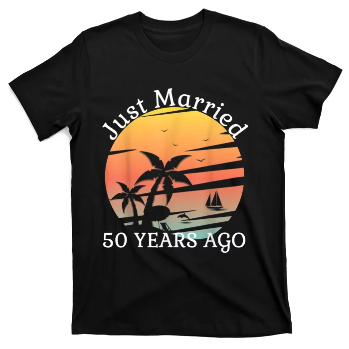 50th Wedding Anniversary Cruise Just Married 50 Years T-Shirt