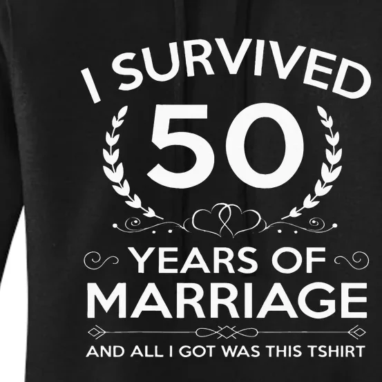 50th Wedding Anniversary Gifts Couples Husband Wife 50 Years Women's Pullover Hoodie