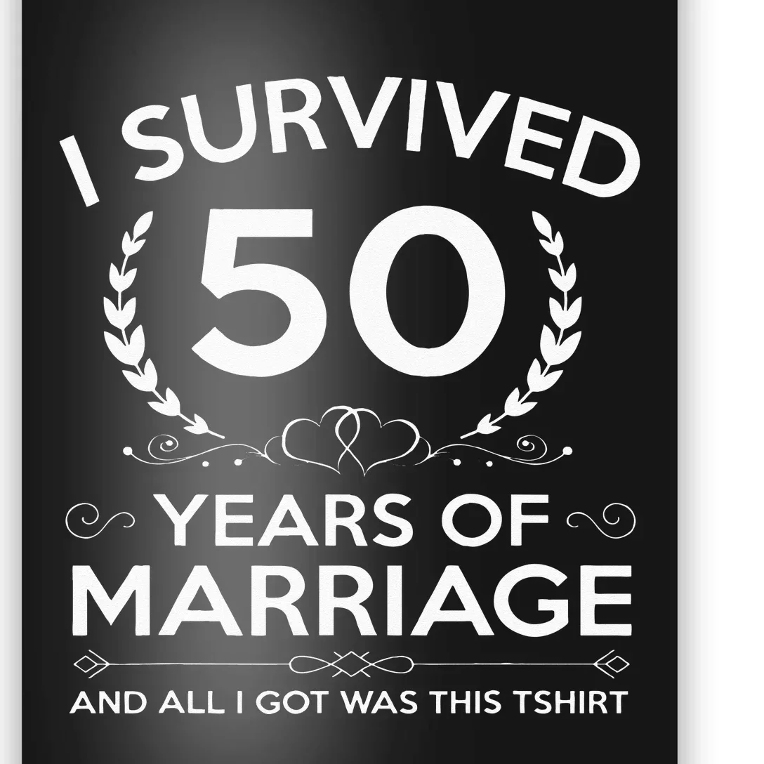 50th Wedding Anniversary Gifts Couples Husband Wife 50 Years Poster