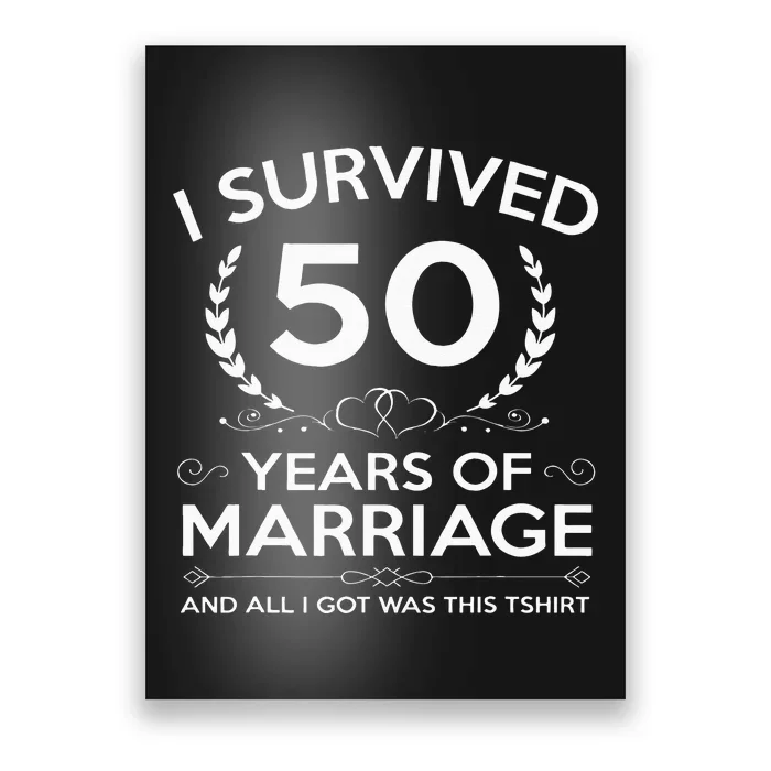 50th Wedding Anniversary Gifts Couples Husband Wife 50 Years Poster