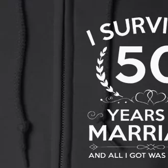 50th Wedding Anniversary Gifts Couples Husband Wife 50 Years Full Zip Hoodie