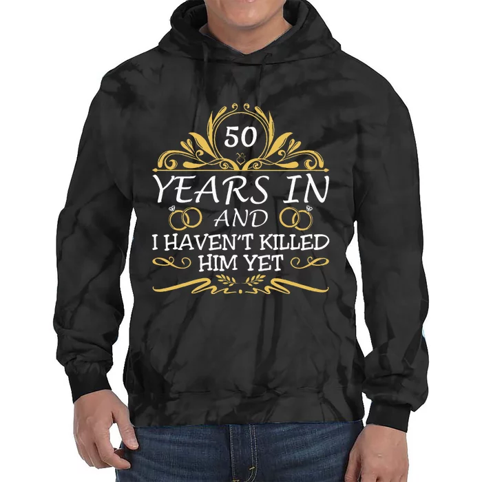 50th Wedding Anniversary Husband Wife Tie Dye Hoodie